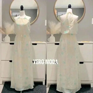Vero Moda blossom SL Beach halter  Maxi Dress Size S